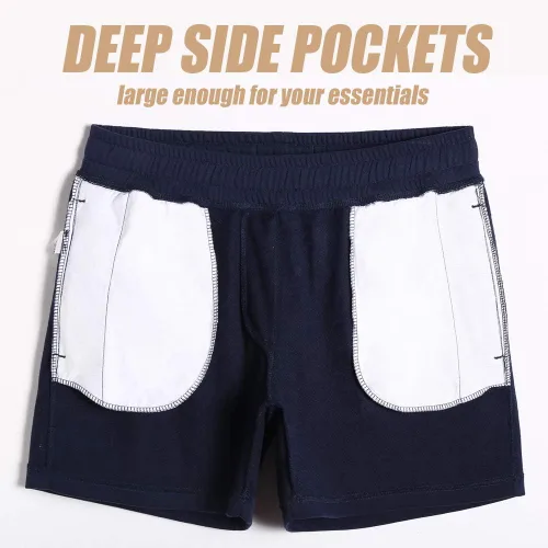 Miniatura 4 de maamgic Pantalones cortos deportivos para hombre, 5.5 pulgadas, cintura elástica, pantalones cortos de entrenamiento para hombre, pantalones cortos