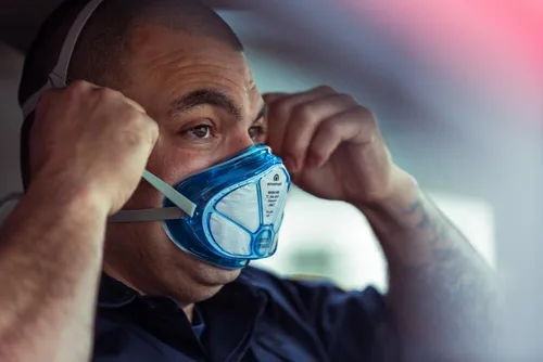 Miniatura 5 de Casco de repuesto compatible con respiradores Envo, cómodo de llevar durante todo el día y ajuste seguro