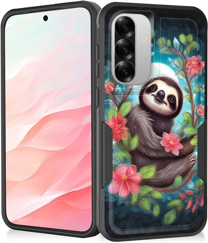 Miniatura 196 de Funda para Galaxy A14 5G, resistente de doble capa híbrida de policarbonato duro, goma suave, a prueba de golpes, funda protectora resistente
