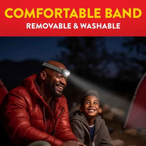 Miniatura 6 de EVEREADY Linternas Frontales LED Pro200 [Paquete de 5], IPX4 Resistente al Agua, Luces de Cabeza Brillantes y Duraderas para Acampar, Senderismo
