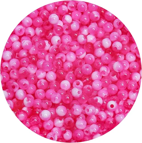 Miniatura 15 de BONNY BOXX 2000 piezas 4 mm cuentas redondas de acrílico de zafiro suave, bolas de plástico de chicle de burbujas, cuentas gruesas de bolas