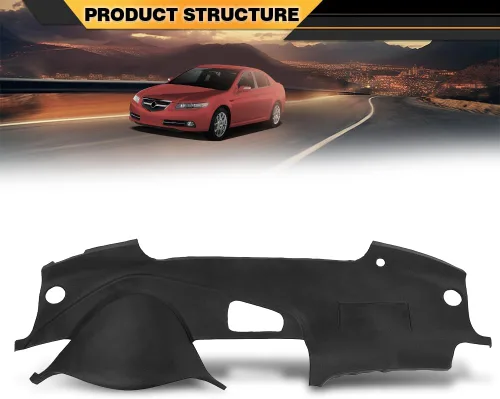 Miniatura 6 de CNNELL Cubierta de tablero compatible con Acura TL 2004-2008 negro 30408LLBLK