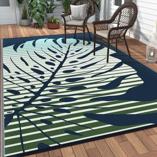 Miniatura 39 de GENIMO - Tapete reversible e impermeable para patios y exteriores, oferta, paja de plástico, para áreas grandes, campamentos, RV, pícnics, terrazas