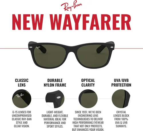 Miniatura 56 de Ray-Ban RB2132 New Wayfarer Gafas de sol cuadradas