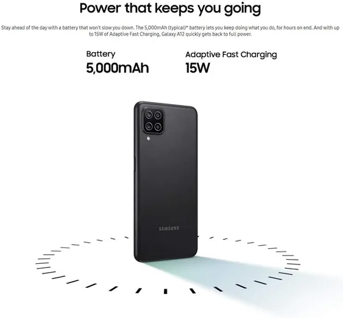Miniatura 8 de Samsung Galaxy A12 (32GB, 3GB) 6.5" HD+, cámara cuádruple, batería de 5000mAh, global 4G Volte AT&T desbloqueado (T-Mobile, Verizon, Metro) A125U