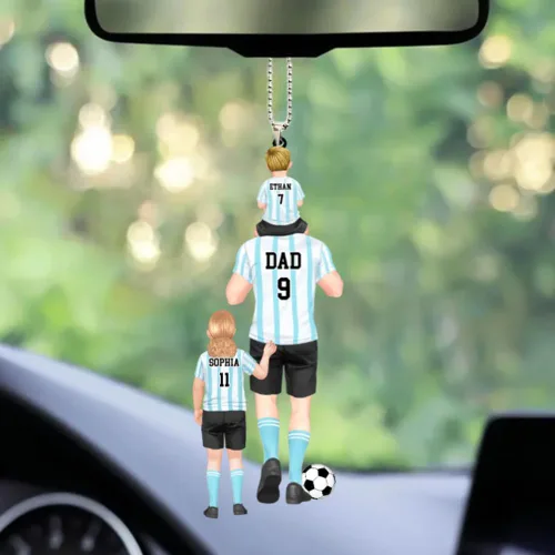 Miniatura 12 de Adorno de fútbol personalizado, adorno de Navidad de jugador de fútbol personalizado con nombre y número, regalo deportivo único para hombres