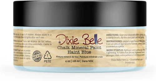 Miniatura 153 de Dixie Belle Paint Company - Pintura con acabado de tiza para muebles, color negro (Caviar), 1 galón, 128 fl oz, pintura mineral color rosa intenso