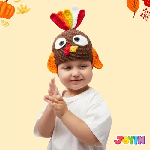 Miniatura 5 de JOYIN Gorro de pavo con orejeras - Accesorio de fotografía para bebés pequeños, carnaval cosplay
