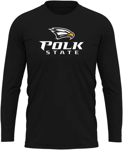 Miniatura 149 de Camisa deportiva de manga larga oficial de la NCAA Collegiate para hombre, colección negra con logotipo primario