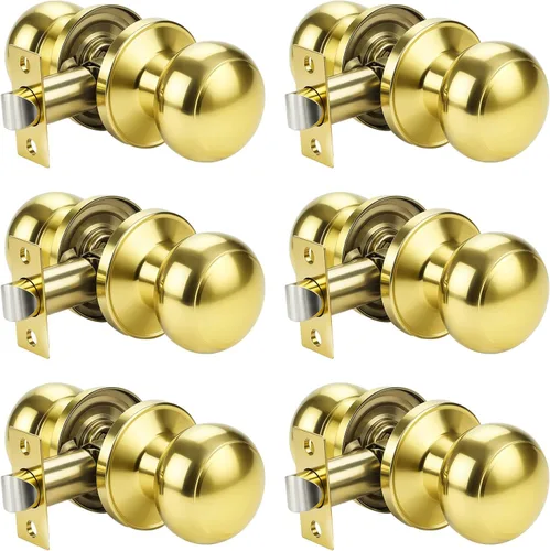 Miniatura 34 de Manija de puerta de acero macizo con diseño de bola antigua, para puerta de trastero, dormitorio, baño 609 Negro