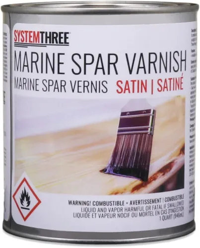 System Three Spar barniz, 1 Cuarto de galón, Satin, 1 Satén