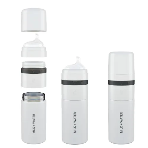 Miniatura 12 de MILK & WATER - Dispensador de biberones y fórmula para bebés todo en uno de acero inoxidable sobre la marcha, mantiene el agua caliente y la fórmula