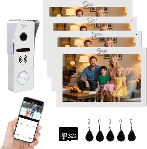 Miniatura 11 de TUYA - Sistema de intercomunicación de timbre de video con cable, monitor de 7 pulgadas, cámara HD 1080P, cámara de entrada, puerta, cámara TUYA