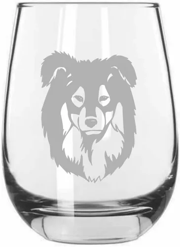 Miniatura 87 de Sakhalin Husky Dog - Copa de vino grabada personalizada de 15.25 onzas sin tallo