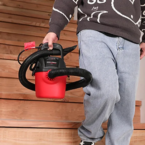 Miniatura 4 de Shop-Vac 2021000 Aspiradora húmeda y seca de 1 galón y 1 HP máximo, microaspiradora compacta portátil con soporte de pared de mango plegable y Rojo