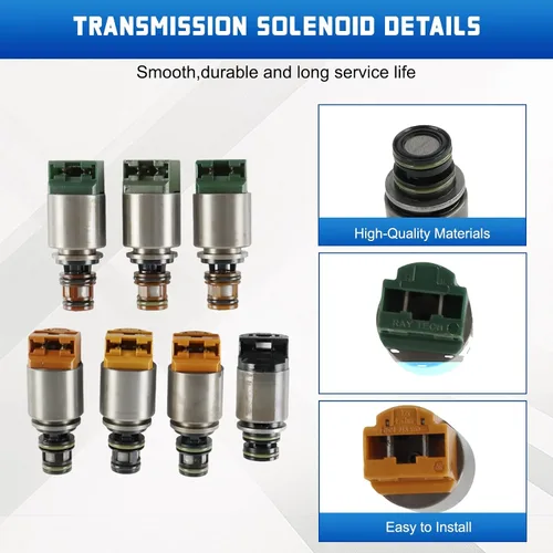 Miniatura 5 de Kessocco Kit de solenoide de cambio de transmisión 4F27E de 4 velocidades de repuesto para Ford Focus Fusion Mazda 3 5 6 Protege 1999