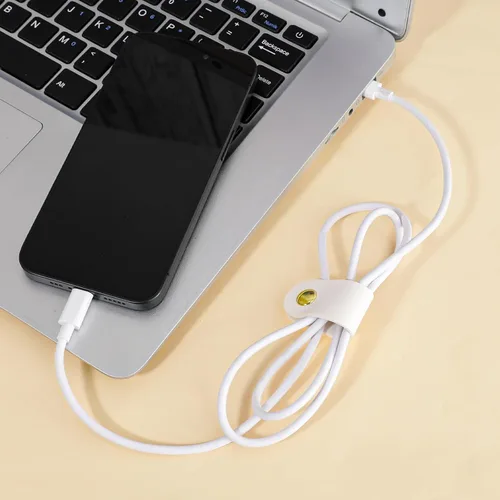 Miniatura 6 de Organizador de cables de cuero, correas de cable reutilizables, organizador de cables de piel sintética, cable de carga, cable de alimentación