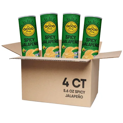Miniatura 18 de The Good Crisp Company, Cheddar blanco envejecido, papas fritas sin gluten (recipientes de 5.6 onzas, paquete de 8), sin OMG, apto para alérgenos