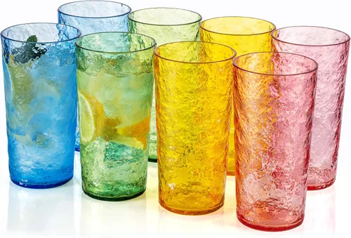 Miniatura 7 de KX-WARE Vasos de plástico de acrílico de 18 onzas, juego de 6 unidades, color azul