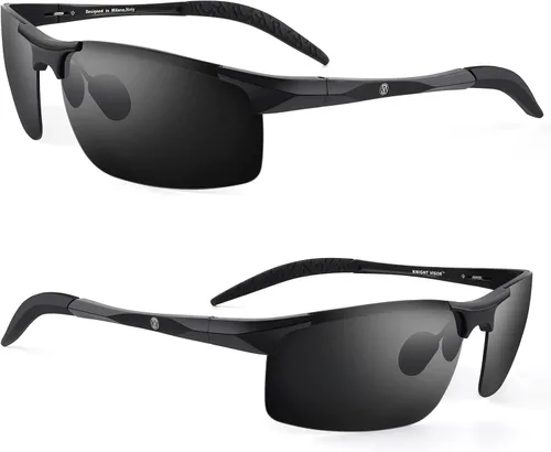 Miniatura 10 de BLUPOND Juego de 2 lentes de conducción de día y noche HD - Gafas de sol polarizadas y gafas de visión nocturna amarillas con soporte para clip
