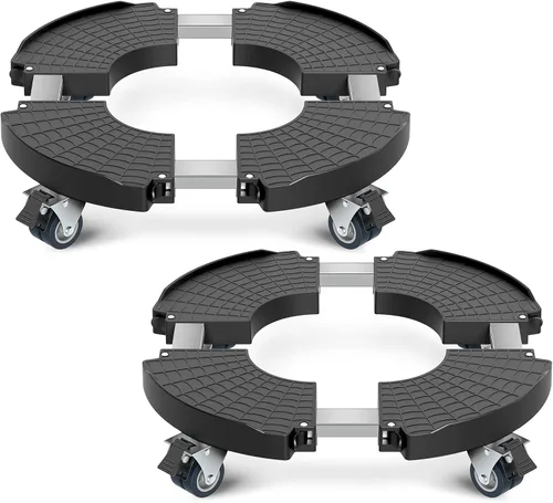 Miniatura 10 de VANCASTLE Organizador para plantas con ruedas bloqueables, capacidad de 450 libras, soporte ajustable de 15 a 22 pulgadas con ruedas base rodante
