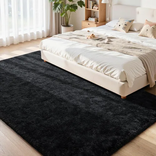 Miniatura 3 de Alfombras suaves para dormitorio, sala de estar, alfombra mullida de felpa de 9 x 11 pies, alfombra peluda que no desprende para guardería