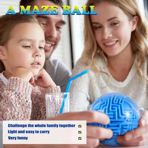 Miniatura 6 de Sratte Maze Ball 3D Maze Game Puzzle Toy Gifts Gravity Brain Teasers Ball para niños, adolescentes y adultos, desafío difícil (clásico)