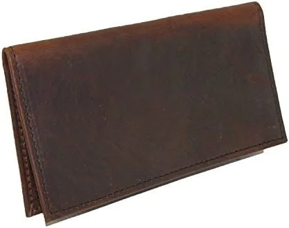 Miniatura 2 de Boston Leather Funda unisex de piel de bisonte texturizada, protección de chequera, nuez oscura