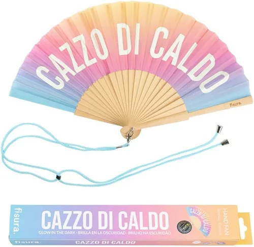Miniatura 22 de Fisura Ventilador plegable original, mejor tarde que feo, abanicos de mano de madera para mujeres plegables - Diseño rosa y rojo para raves