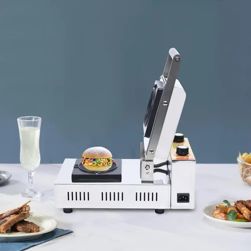 Miniatura 3 de Máquina para hacer hamburguesas de helado de 1000 Kw, máquina para hacer hamburguesas ovfo para encimera, sandwichera de helado 122-482℉
