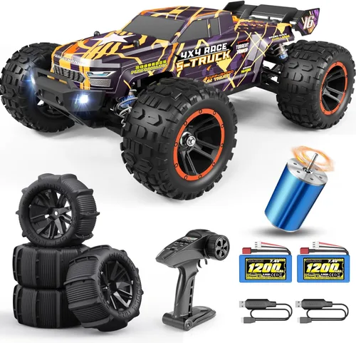 HAIBOXING Camión de control remoto RC sin escobillas 16890A a escala 1/16 4X4 Camión de control remoto rápido 48 KM/H de velocidad máxima, coches RC