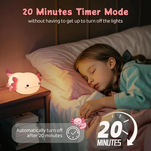 Miniatura 3 de YuanDian Luz Nocturna de Ajolote, Regalo para Adultos, Adolescentes y Bebés. Decora el Dormitorio de los Niños con Lindas Luces Nocturnas de Ajolote