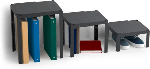 Miniatura 4 de U Brands Estante organizador de casillero de plástico, artículos esenciales para el regreso a clases, se adapta a casilleros de 10 a 13.75 pulgadas