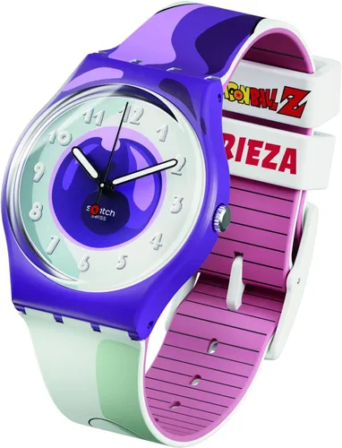Miniatura 2 de Swatch Dragon Ball Z cuarzo esfera blanca reloj de mujer GZ359, Moderno