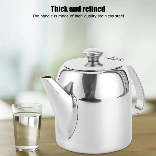 Miniatura 2 de Tetera de acero inoxidable, tetera de vidrio Ea, tetera turca, jarra de café térmica de acero inoxidable, cafetera de boquilla corta fría
