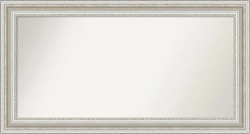 Miniatura 266 de Amanti Art Espejo de baño plateado para sobre el fregadero, 26 x 26 pulgadas, espejo cuadrado de plata antigua, marco de madera tradicional mediano