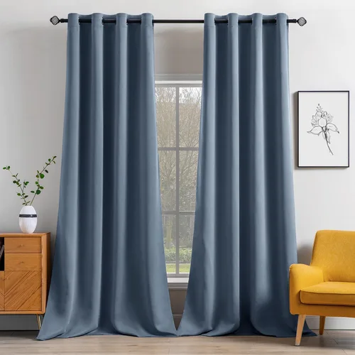 Miniatura 76 de MIULEE Cortinas opacas para dormitorio o sala de estar, juego de 2 paneles de cortina para ventana con aislamiento térmico y bloqueo de luz