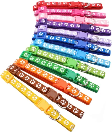 Miniatura 11 de YOY Juego de 25 collares de nailon suave para identificación de cachorros, ajustables, reutilizables, lavables, bandas de identificación de mascotas