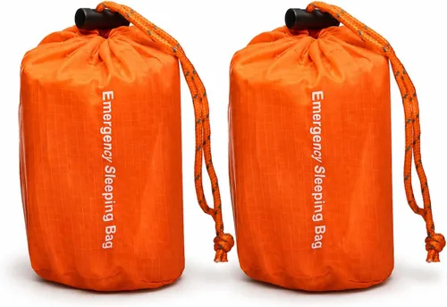 NovaMedic Emergency Sleeping Bag – 84"x36" Thermal Mylar Survival Bivy Sack – Waterproof, Lightweight & Compact Emergency Blanket for Camping,