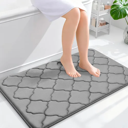 Miniatura 253 de OLANLY Alfombra de Baño de Espuma Viscoelástica de 24 x 16 pulgadas, Ultra Suave y Absorbente, Alfombras de Baño Antideslizantes, Cómodas, Lavables