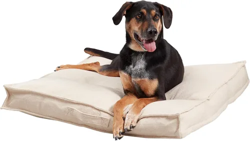 Miniatura 19 de Happy Hounds Milo - Cama cuadrada copetuda para perro, cemento, pequeña (24 x 24 pulgadas), 24.0 pulgadas de largo x 24.0 pulgadas de ancho x 5.0