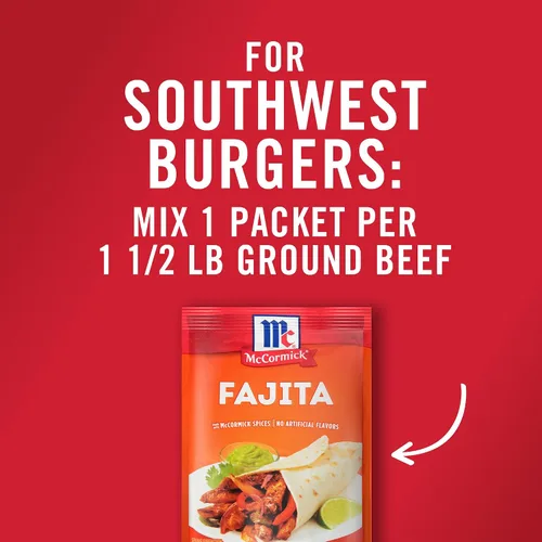 Miniatura 12 de McCormick Mezcla de condimentos, para fajitas estilo restaurante en casa. Se puede utilizar con: pollo, filete, camarones, verduras, 1.12 oz