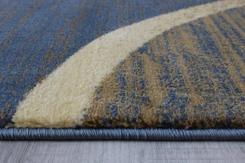 Miniatura 6 de Masada Rugs, Stephanie Collection - Alfombra de área moderna y contemporánea, 1100, azul, beige, marrón (5 pies 3 pulgadas x 7 pies 3 pulgadas)