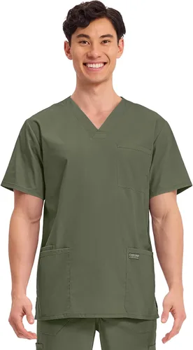 Miniatura 78 de Cherokee WW Professionals WW695 - Camisa de uniforme sanitario para hombre, con cuello en V