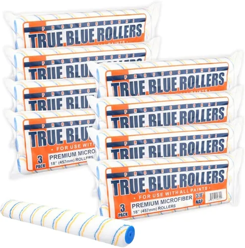 Miniatura 14 de Fundas para rodillos de pintura profesionales True Blue de 18 pulgadas, 18 pulgadas, mejores para todos los tipos de superficies de pintura, paquete