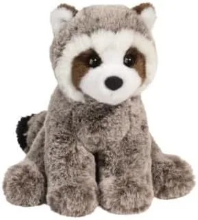 Douglas Mini Rudie Raccoon - Animal de peluche de 7 pulgadas, suave y tierno juguete de mapache del bosque para niños, niños pequeños y amantes de