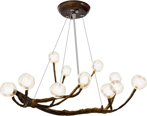 12 luces lámpara de rama moderna LED árbol rama luz, 110 V 36 W vidrio burbuja rama luz de techo, rama lámpara colgante para sala comedor y