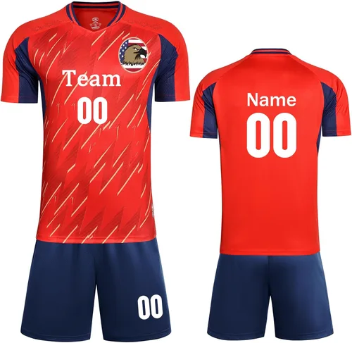 Miniatura 7 de Camisetas de fútbol personalizadas para niños, hombres y mujeres, camiseta y pantalones cortos de fútbol personalizados, uniformes de fútbol