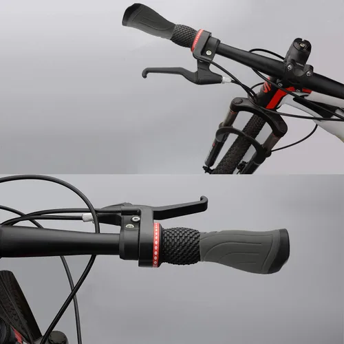 Miniatura 6 de TOPCABIN Empuñaduras de bicicleta 2 unidades de 3.543 in de longitud, empuñaduras cortas para manillar de bicicleta, diseño ergonómico de goma