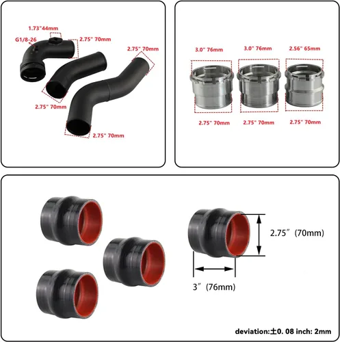 Miniatura 5 de Kit de tubo de carga de admisión de refrigeración Turbo compatible con 1 F20 F30 F31 N20 320i 328i 128i 420i 428i N26 N20 2.0L